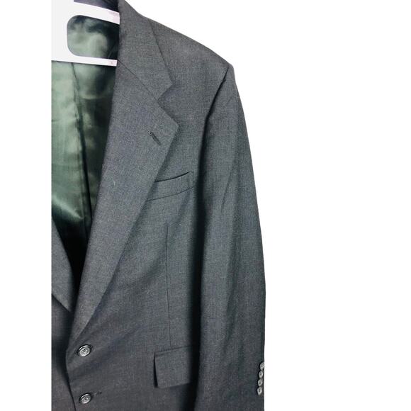 Jos. A. Bank Sport Coat Jacket Black 2 Buttons Mens Size 43R 100% Wool - Picture 4 of 11